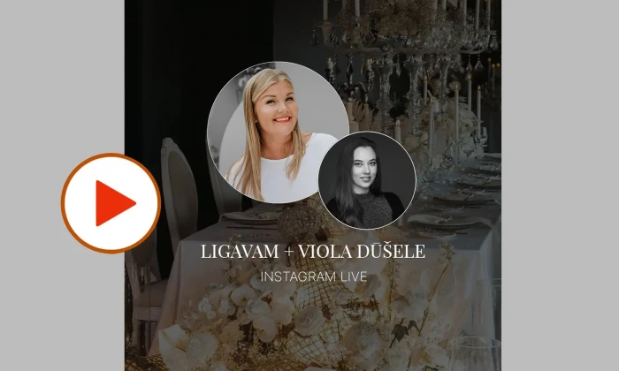 Instagram Live saruna ar kāzu dekoratori Violu Dūšeli | Ābeļdārzs Burtnieki
